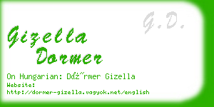 gizella dormer business card
